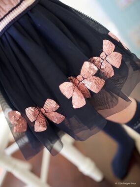 Gymboree | Girls Sequin Bow Tutu Skirt from the Campus Cuties Collection